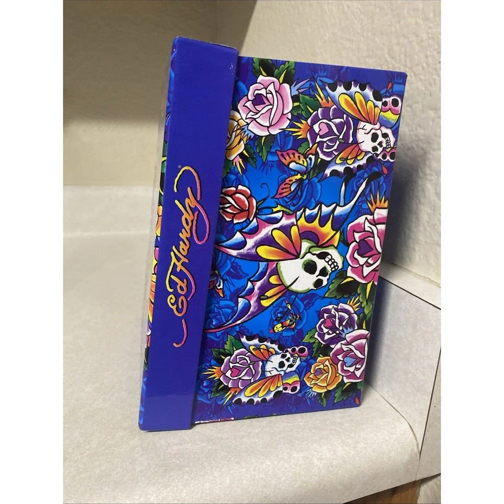 Ed Hardy Lisa Frank Folder Skull Butterflies Roses Tattoo Y2K Vintage Rare